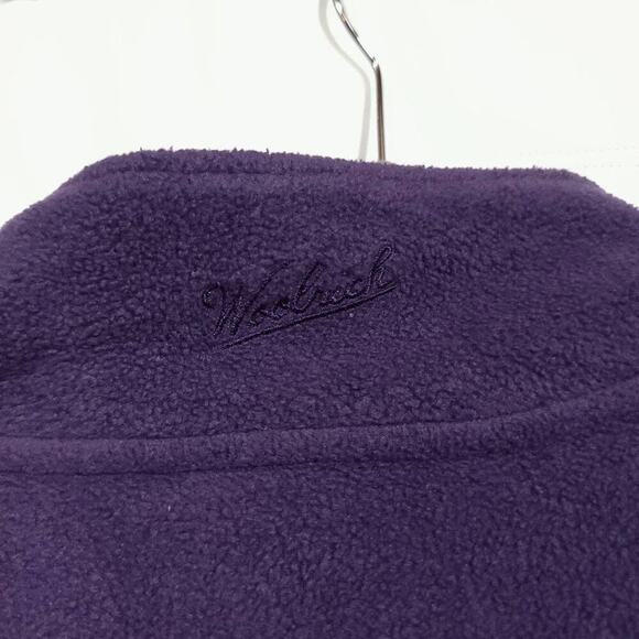 Woolrich Purple Fleece Jacket Womens Full Zip Soft Warm Coat Pockets Size Large​ - Picture 8 of 8